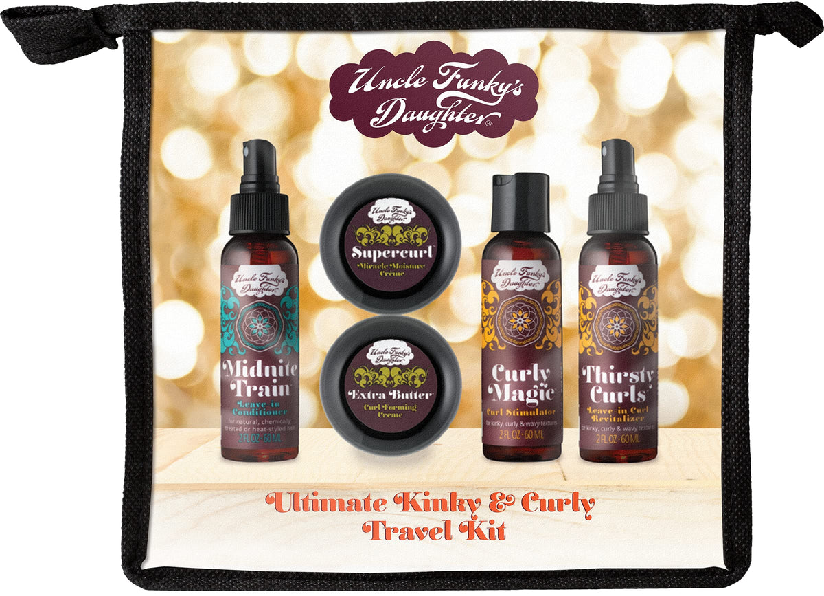 Uncle Funky's Daughter empaque del conjunto para cabello rizado, cuidado diario