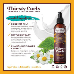 Uncle Funky's Daughter Thirsty Curls, crema suave para controlar el frizz y dar brillo.