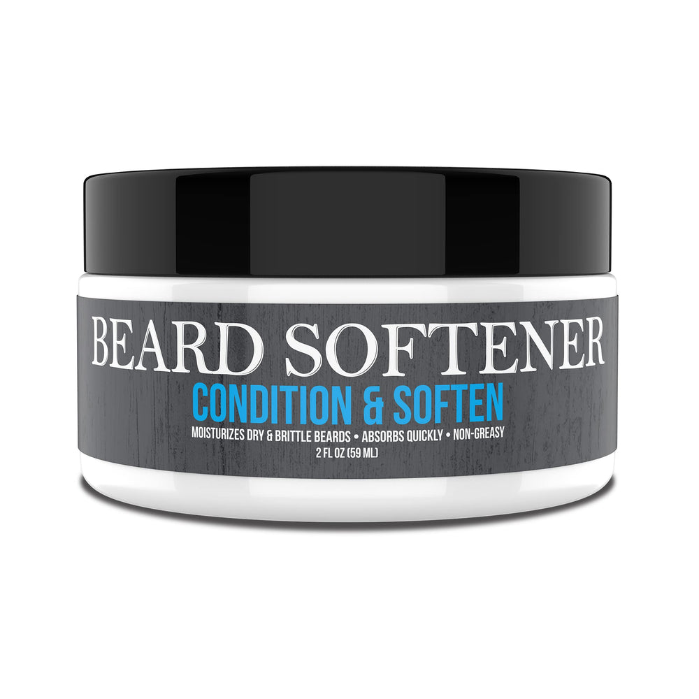 Uncle Jimmy beard softener being applied to beard for smooth feel