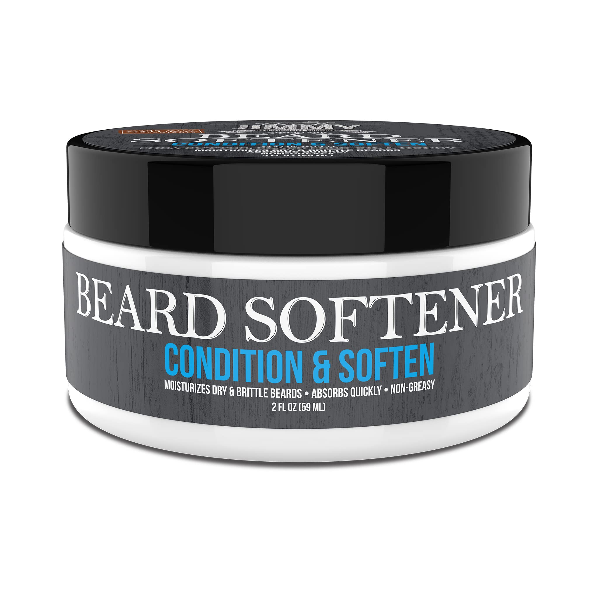Uncle Jimmy beard softener packaging label highlighting cruelty-free and paraben-free