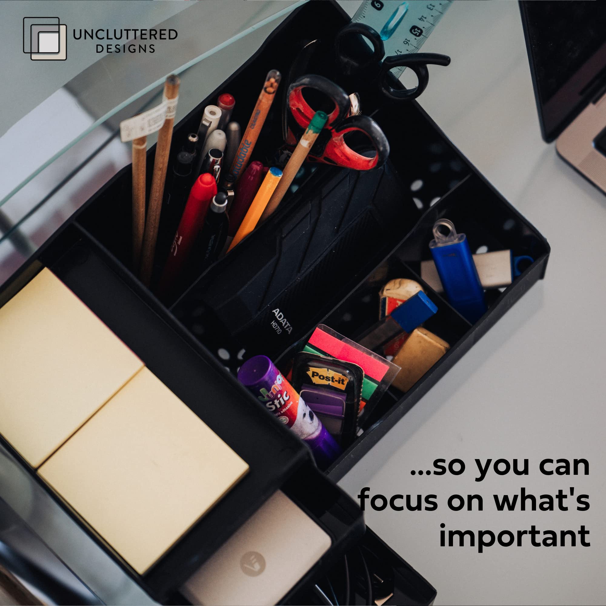 Gift-ready presentation for Uncluttered Designs storage organizer