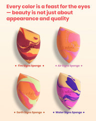 Unfovi dual-edge sponge for precise concealer and contour blending.