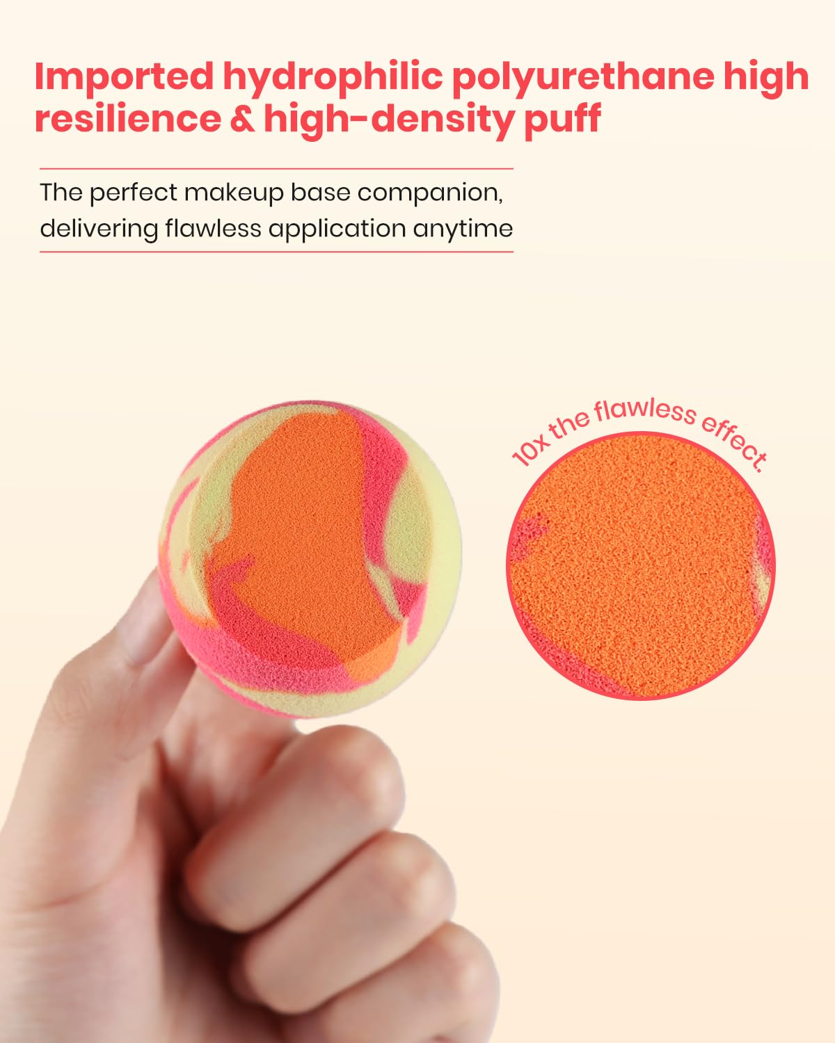 Unfovi tri-color guide helps targeted eye and forehead blending.