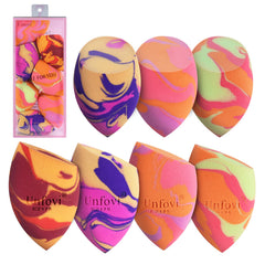 Unfovi tri-color makeup sponge pack for flawless foundation blending.