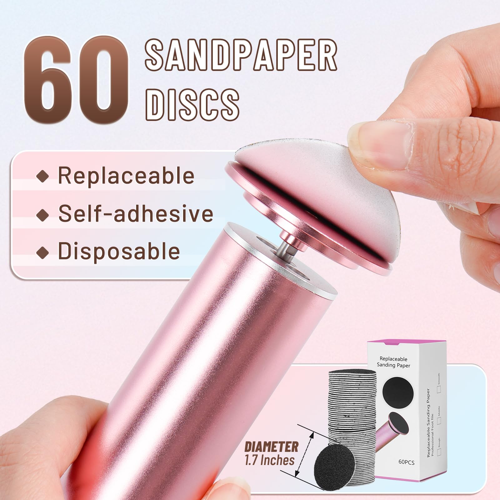 Unibouti Dermawave 60 discs pack enabling hygienic, quick foot care.