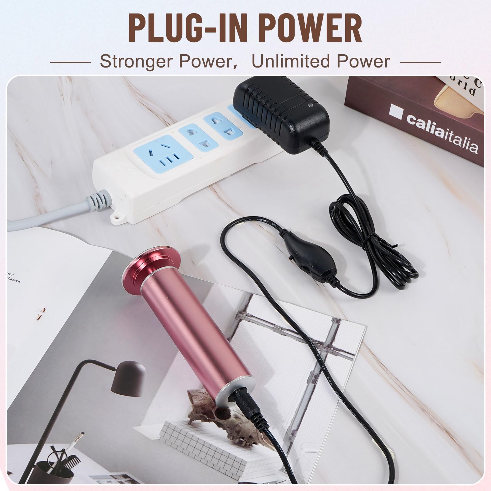 Unibouti Dermawave device handle close-up for comfortable grip.
