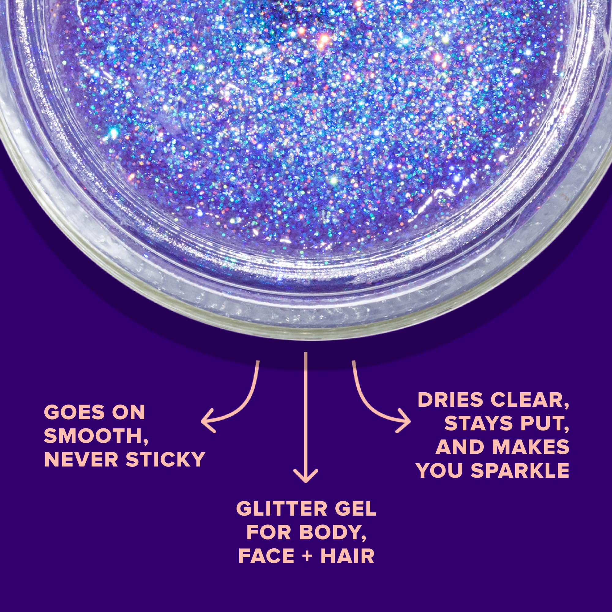 UNICORN SNOT brillo holográfico para cabello: resalta el peinado con destellos visibles
