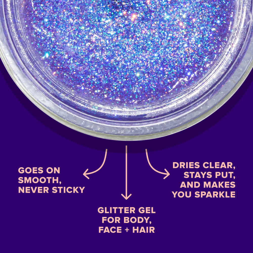 UNICORN SNOT brillo holográfico para cabello: resalta el peinado con destellos visibles