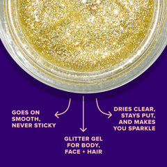 UNICORN SNOT brillo holográfico para ojos, acentúa la mirada con destellos sutiles.
