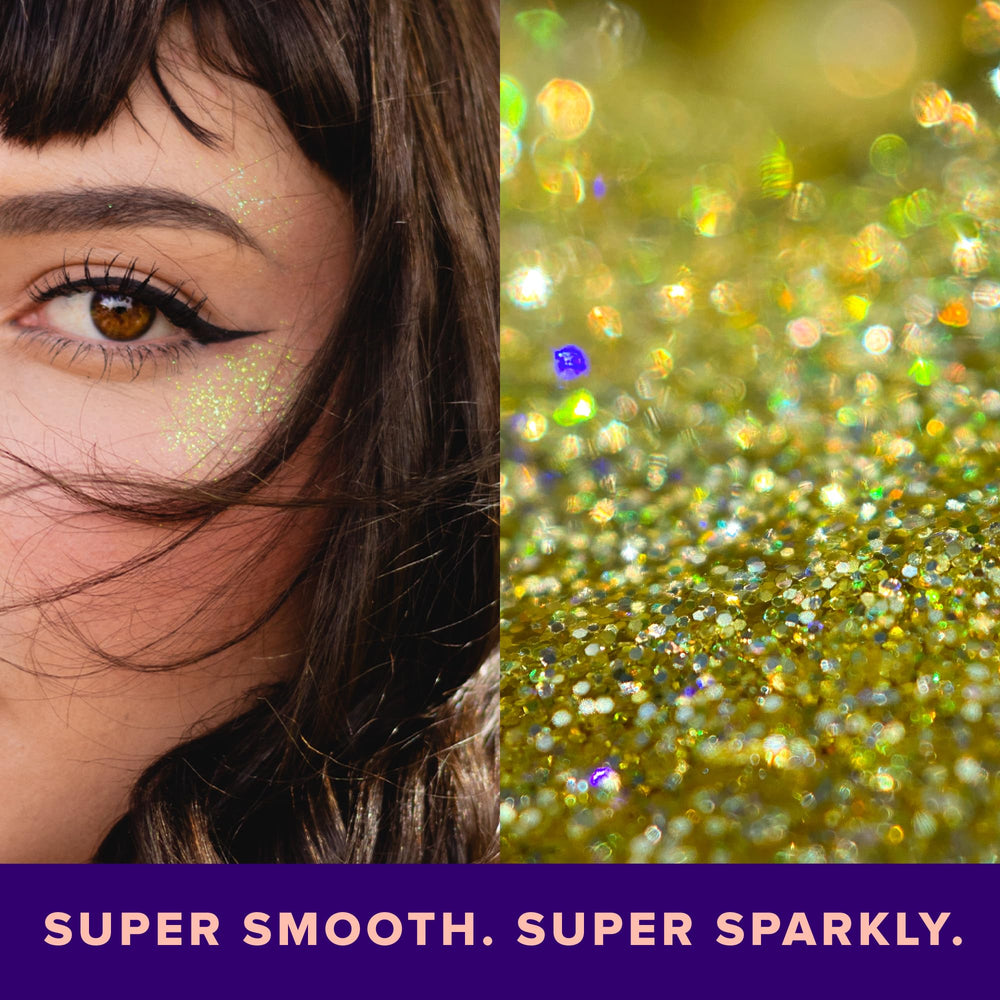 UNICORN SNOT brillo en cabello, añade destellos festivos y estilo audaz.