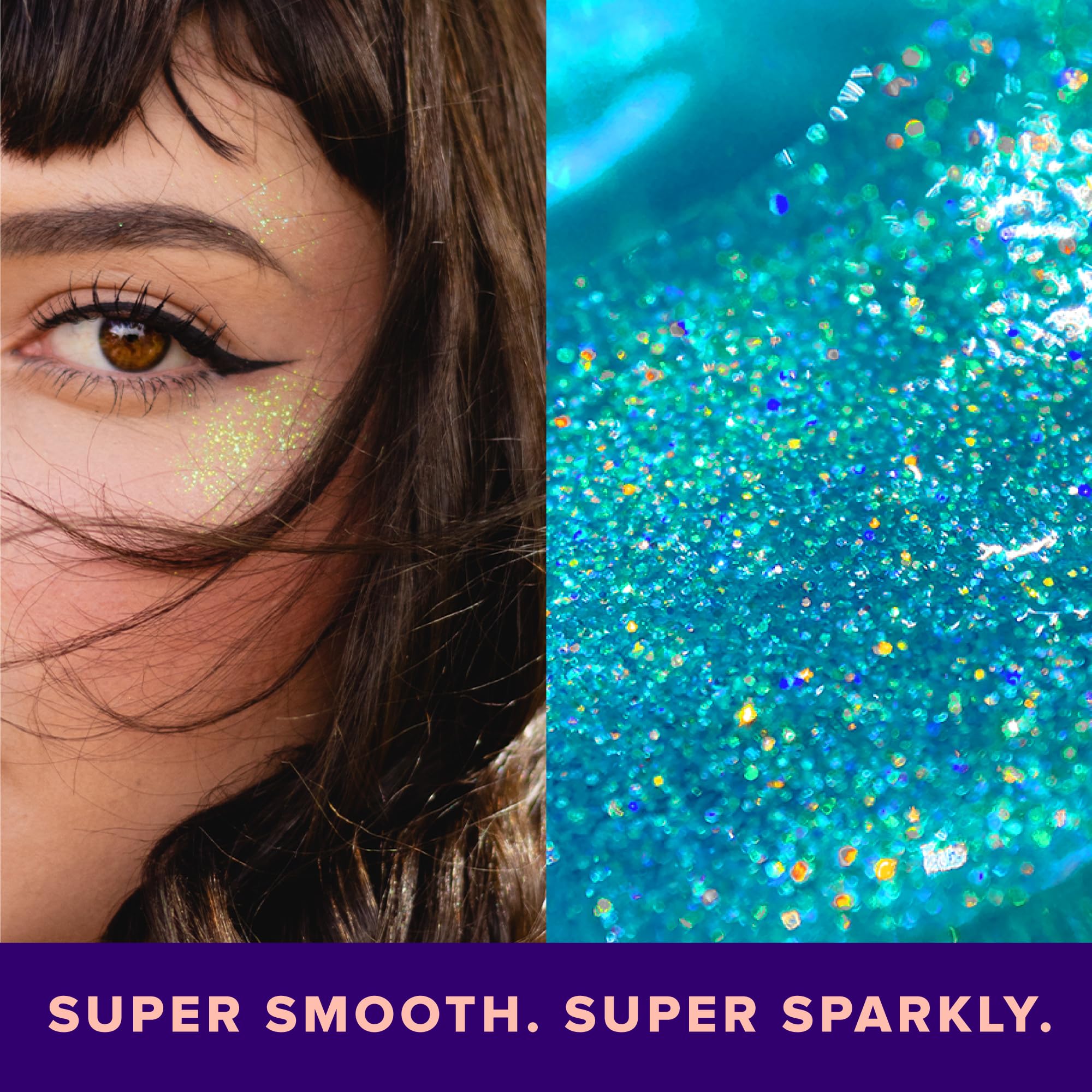Unicorn Snot gel brillo azul para cabello, añade brillo sin irritar.
