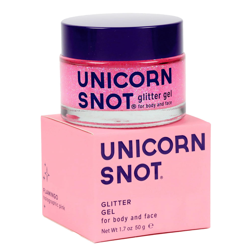 UNICORN SNOT gel de purpurina holográfica para rostro, brillo duradero.