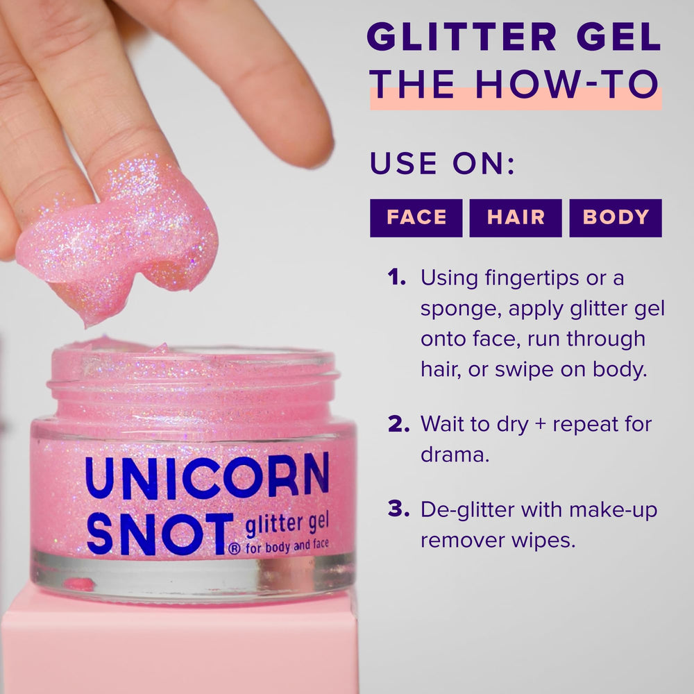 UNICORN SNOT brillo para mejillas, resaltado ligero y luminoso.