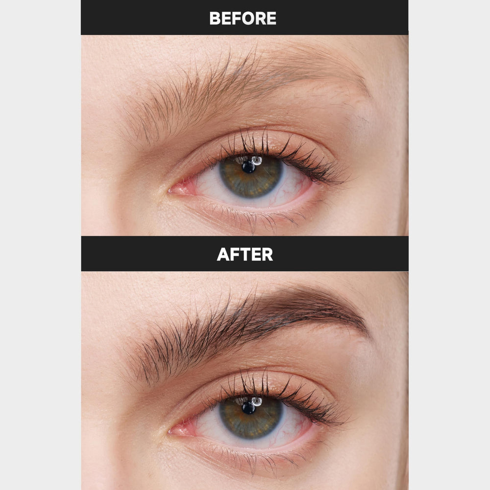 Unicos Eyebrow Pen illustrating easy application with self-feeding flow.
