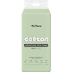 UNIFREE facial tissues close-up showing soft, absorbent texture for gentle daily use