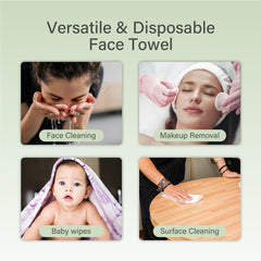 UNIFREE wet-use towels under water indicates chemical-free cleansing with water-only wipes