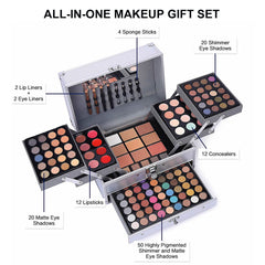 UNIFULL kit open palette reveals 94 eye shadows for versatile looks.