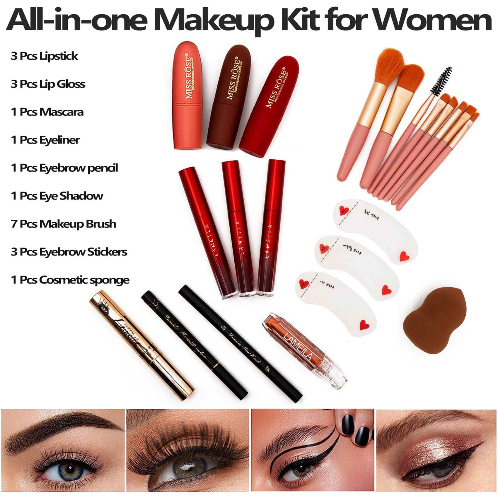 UNIFULL 132 Color Makeup Kit beginners set offers an approachable starting point for experimenting