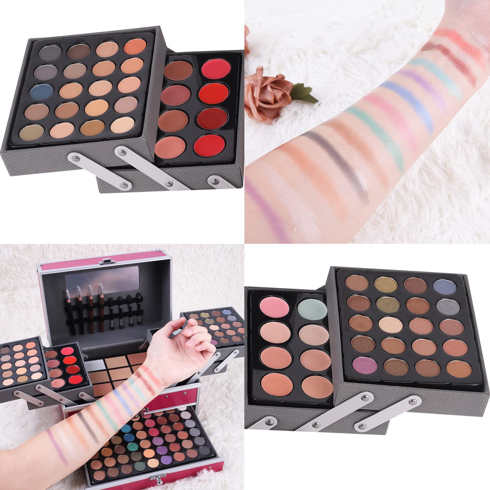 UNIFULL 132 Color Makeup Kit box construction reveals a durable, expandable storage solution