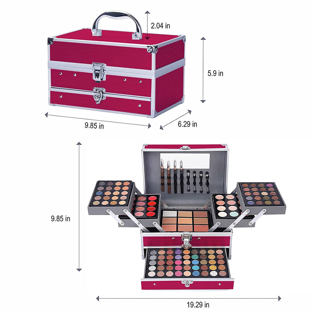 UNIFULL 132 Color Makeup Kit with mirror included supports quick application anywhere