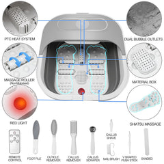 UNIFULL foot spa with red light and pedicure kit for care at home.