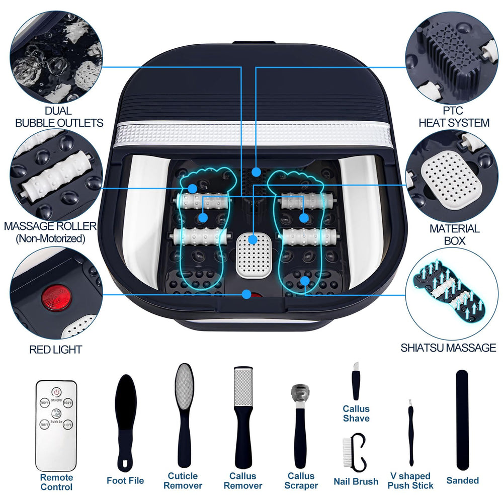 UNIFULL foot spa with red light helps keep feet clean and relaxed