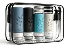 Unigo 30-pack travel bottles set front view for organized packing