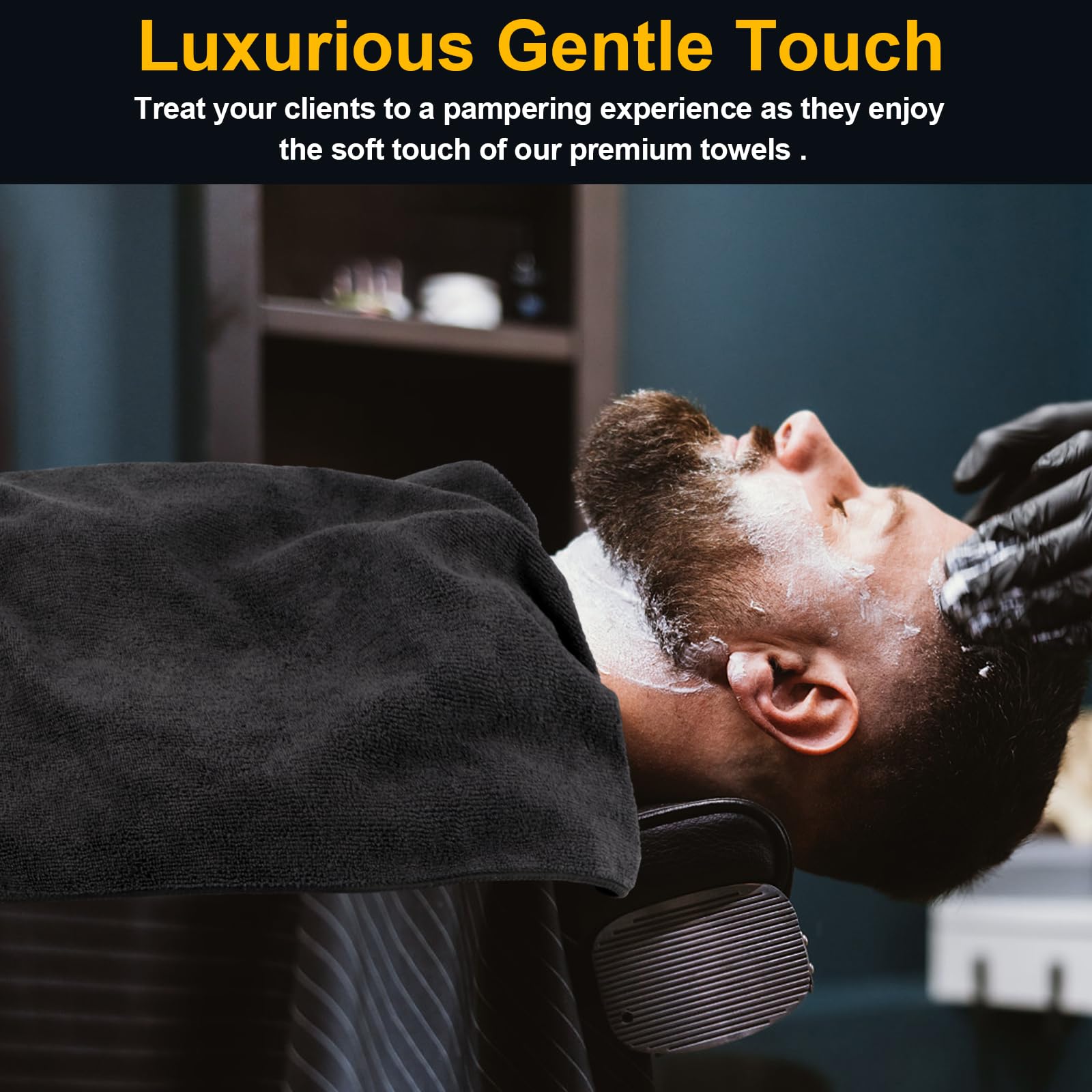 UNIMADE black towels bulk pack ready for spa and gym use.
