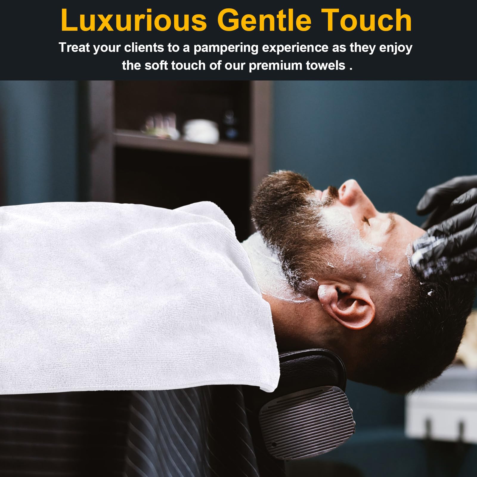 UNIMADE white salon towels, durable and quick-drying for busy beauty rooms