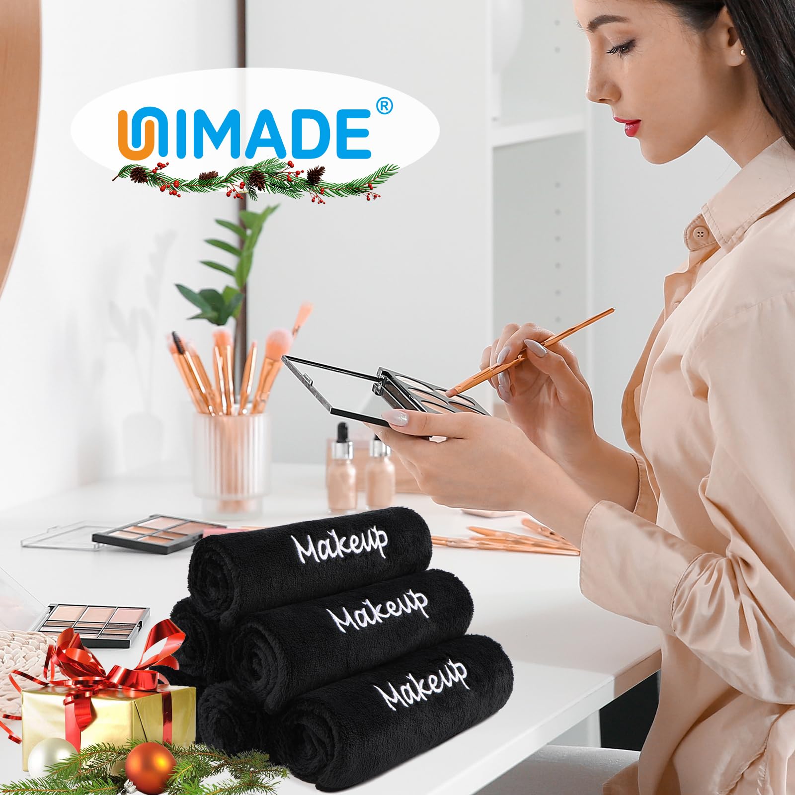 UNIMADE commercial-use makeup towels ideal for salons and hotels.