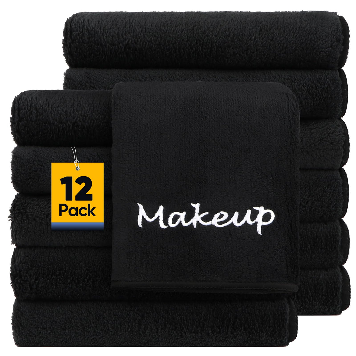 UNIMADE paños desmaquillantes coral negro de doble cara para limpieza suave.