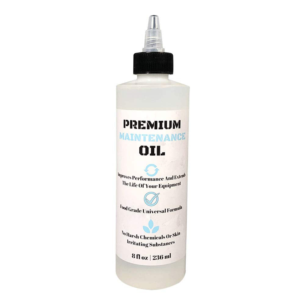 UniKitchen Premium Lubricating White Oil 8oz bottle for shavers and clippers; reduces friction and prevents rust.
