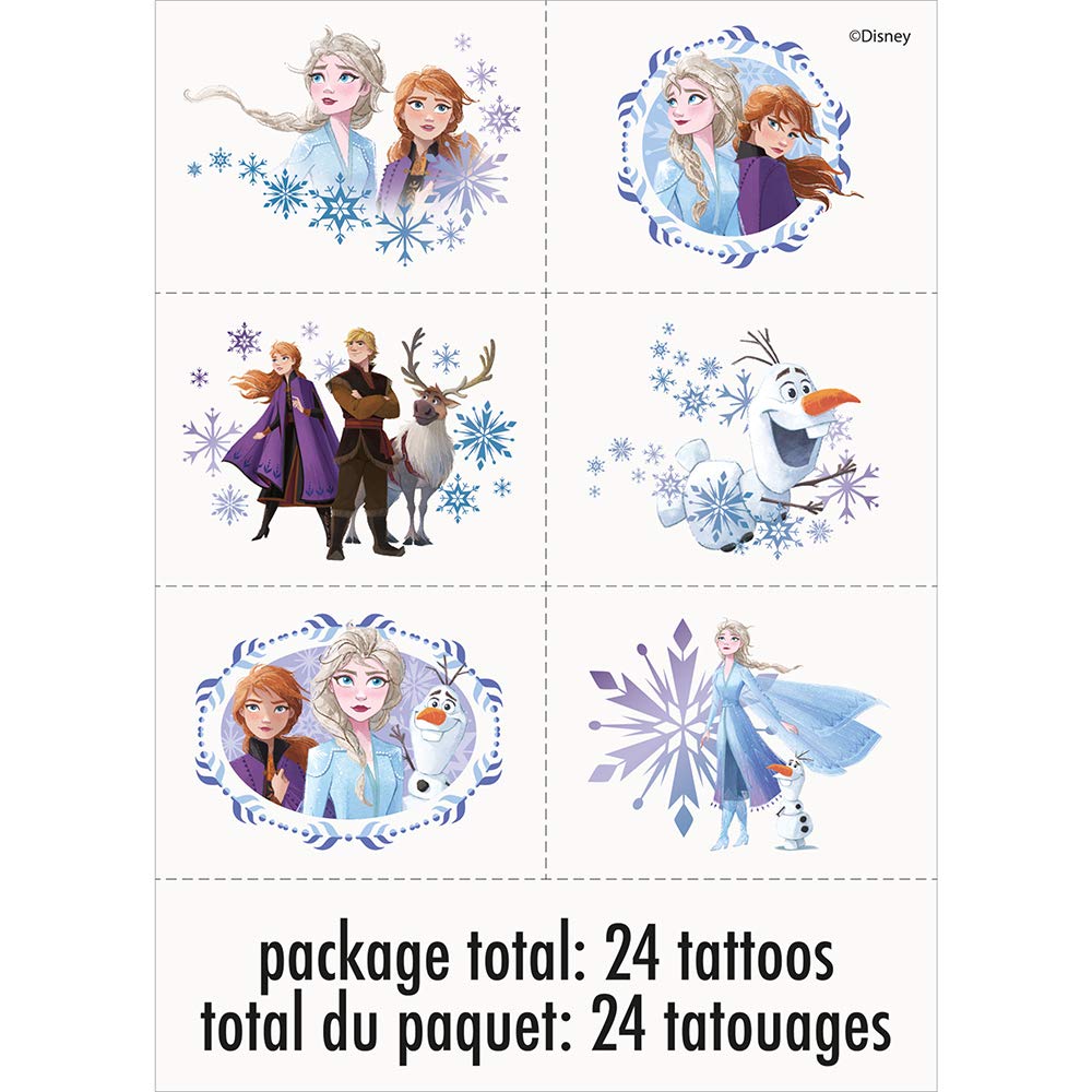 Tatuajes Disney Frozen 2 de Unique con diseños llamativos para fiestas