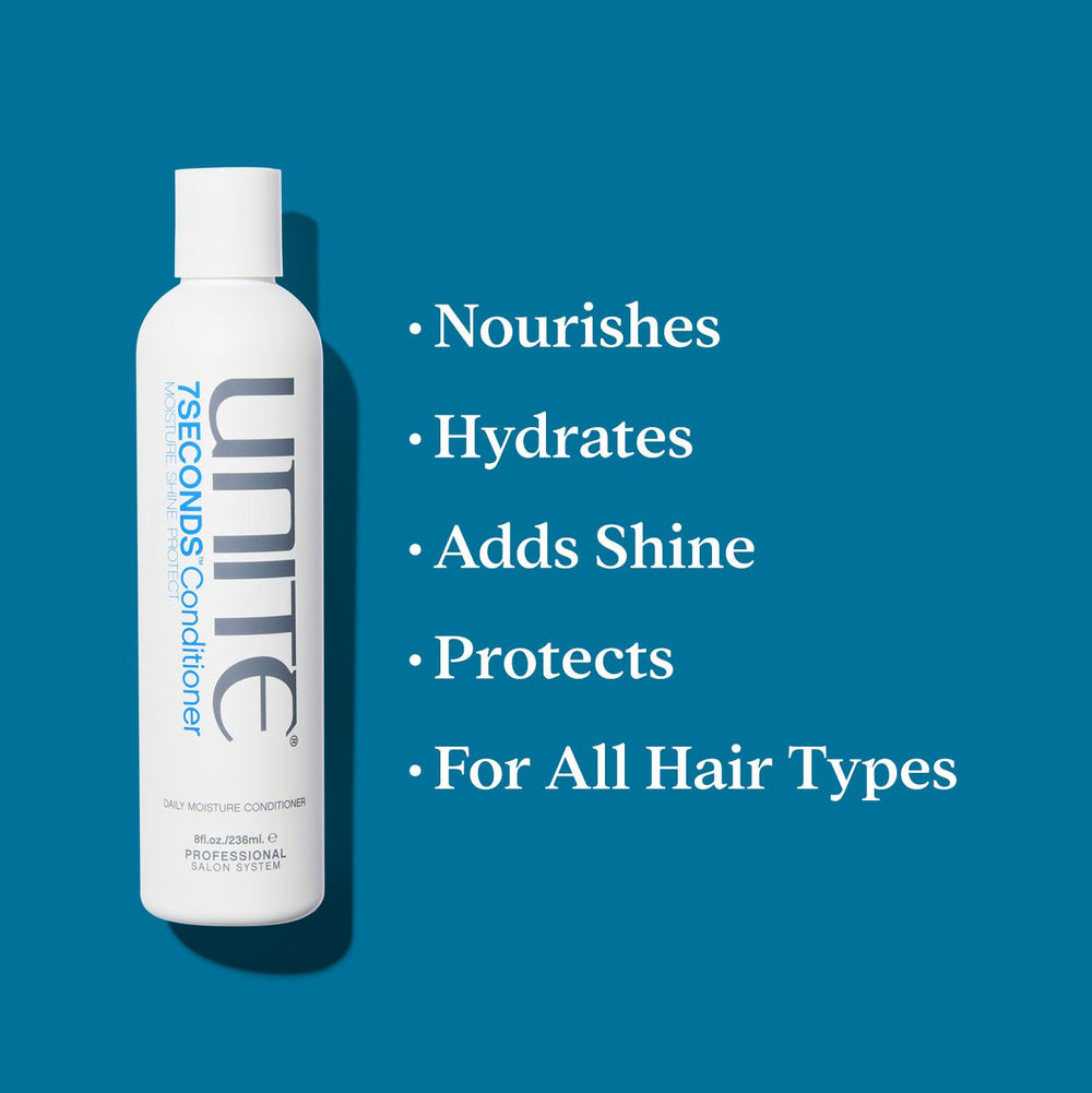 UNITE 7SECONDS Conditioner applying for added shine and smoothness