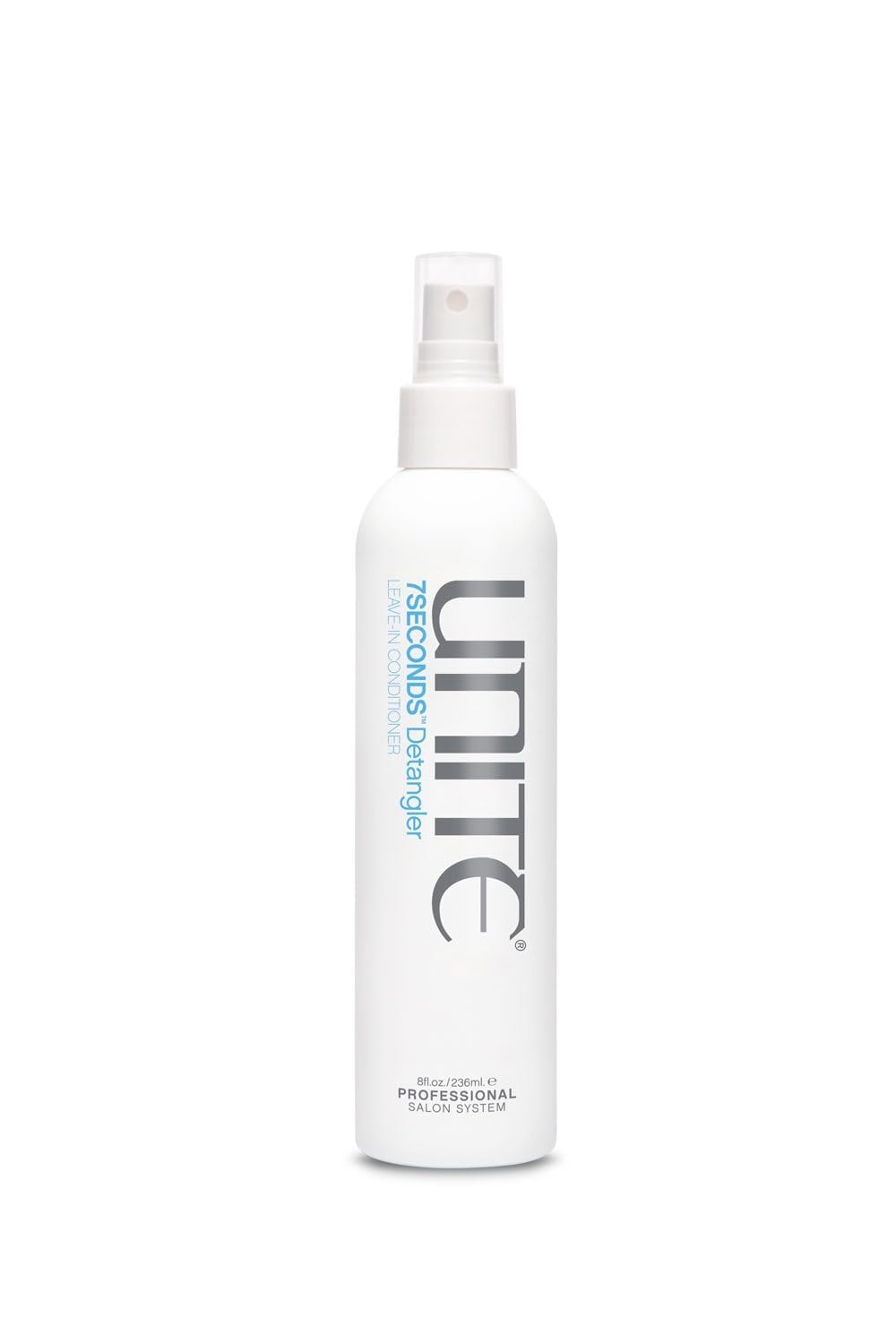 UNITE 7SECONDS Detangler bottle for easy detangling and lightweight conditioning for all hair types.