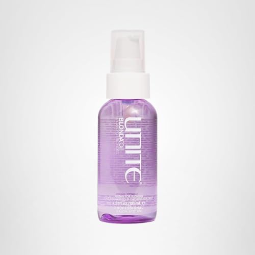 UNITE BLONDA Oil bottle highlighting UV and heat protection