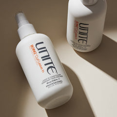 UNITE BOING Curl Leave-In spray in action for detangling and frizz control