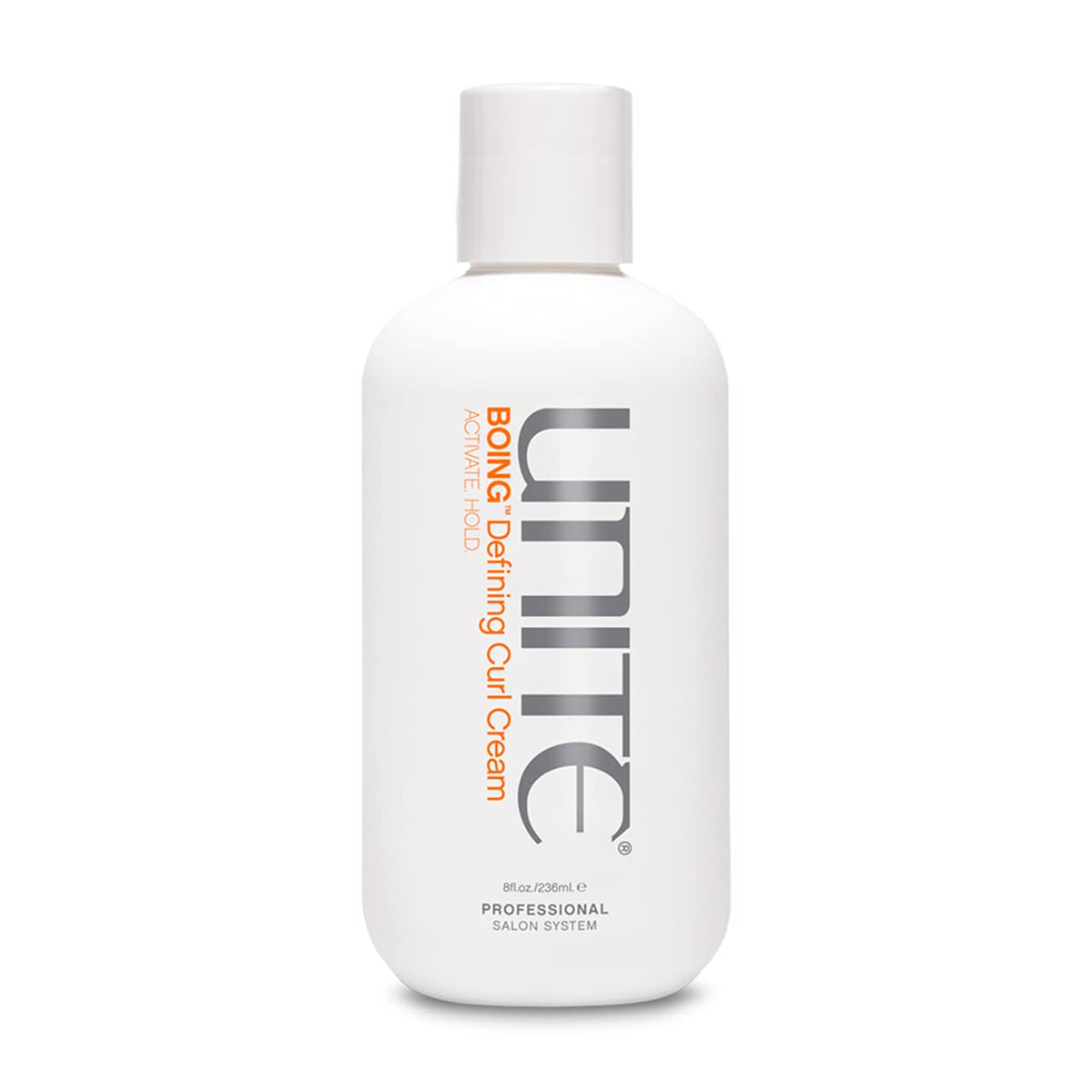 UNITE BOING Defining Curl Cream bottle showing hydrating formula for defined frizz-free curls