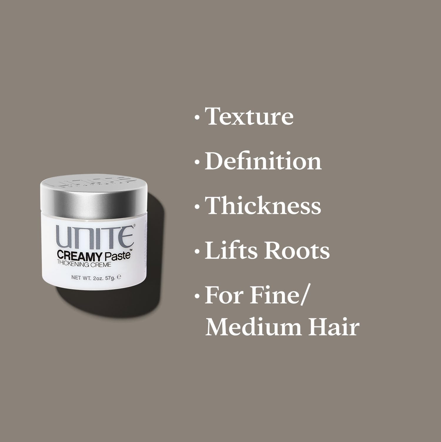 UNITE Creamy Paste piecey separation with flexible hold