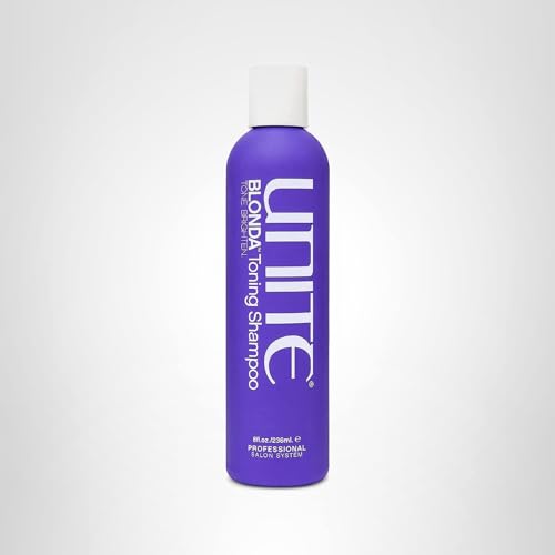 UNITE Hair BLONDA bottle close-up shows premium toning for consistent blonde tone.