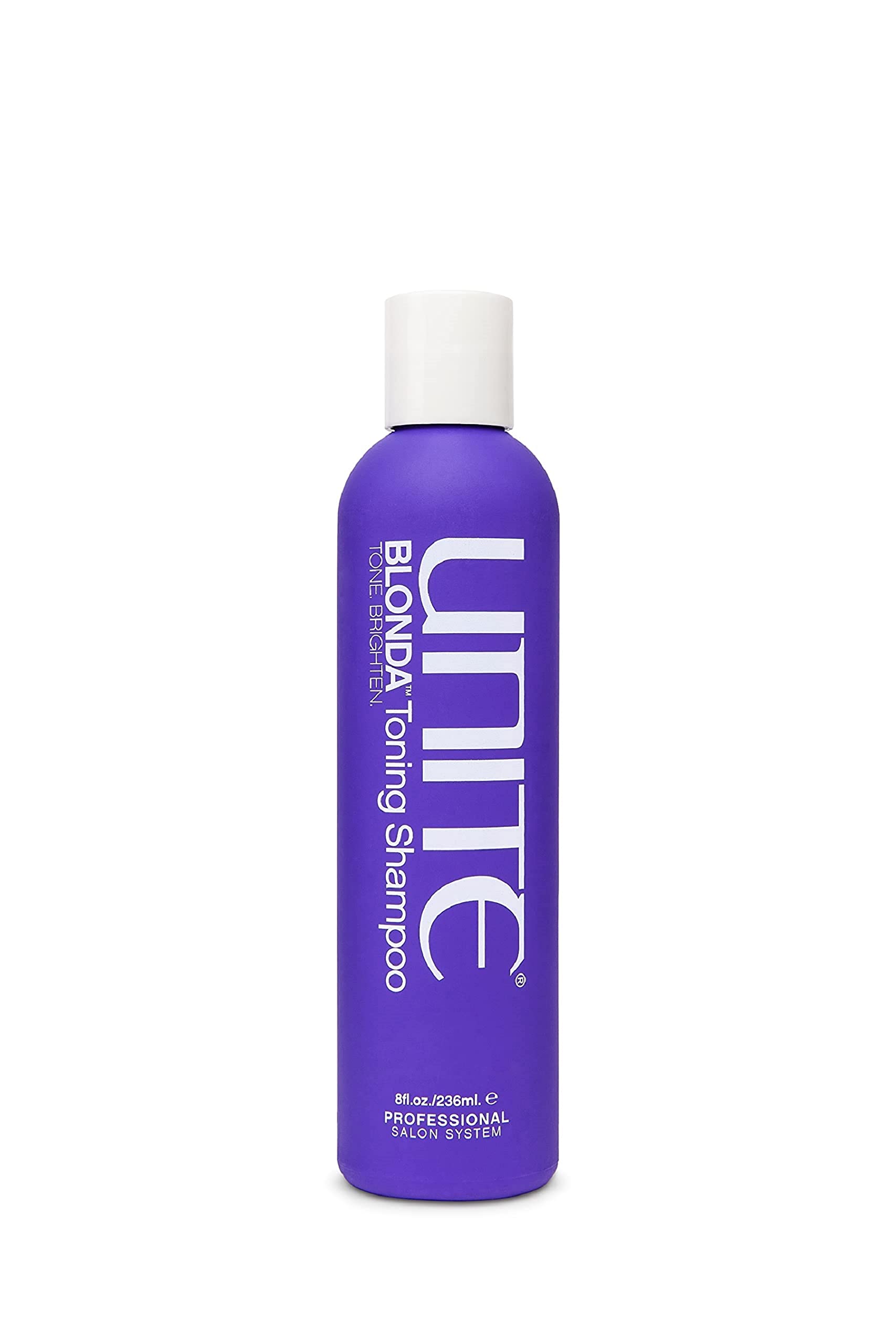 UNITE Hair BLONDA bottle pour demonstrates easy application for quick toning results.
