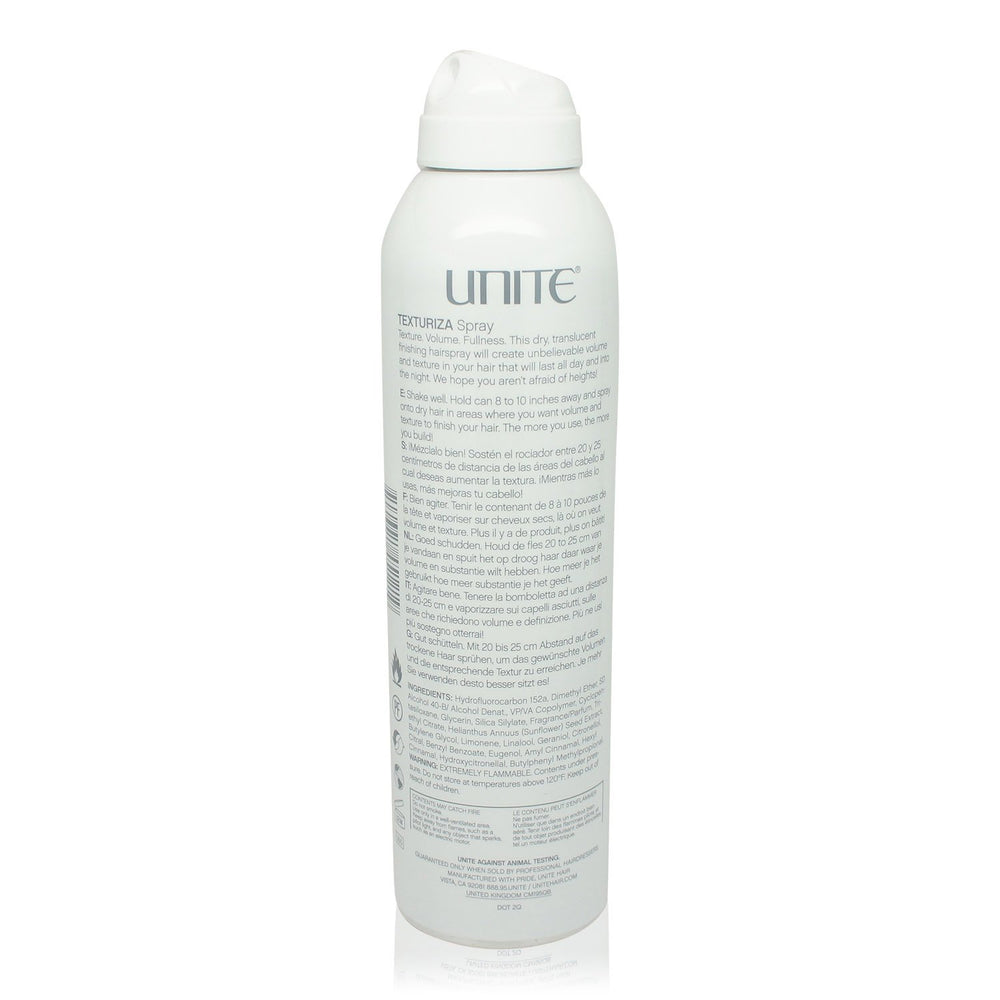 UNITE TEXTURIZA spray safe for extensions and color-treated hair.