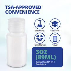 United Scientific durable HDPE travel containers ready for daily trips
