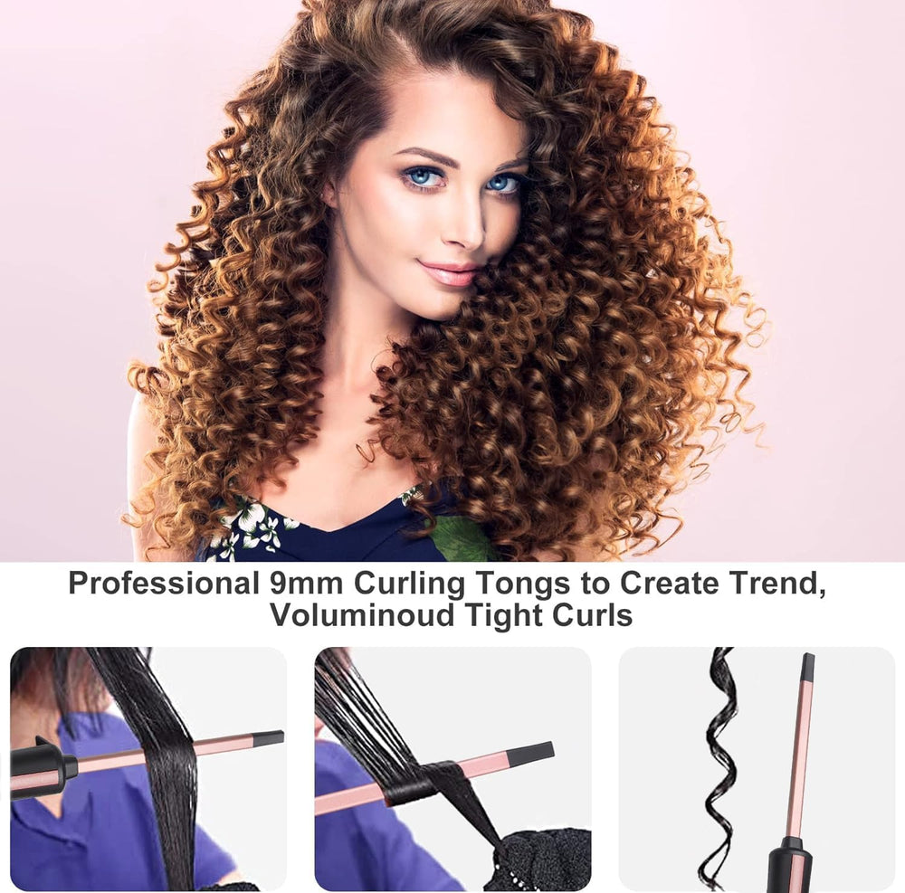 UNOBEY ceramic-coated barrel reduces frizz for smooth, defined curls.