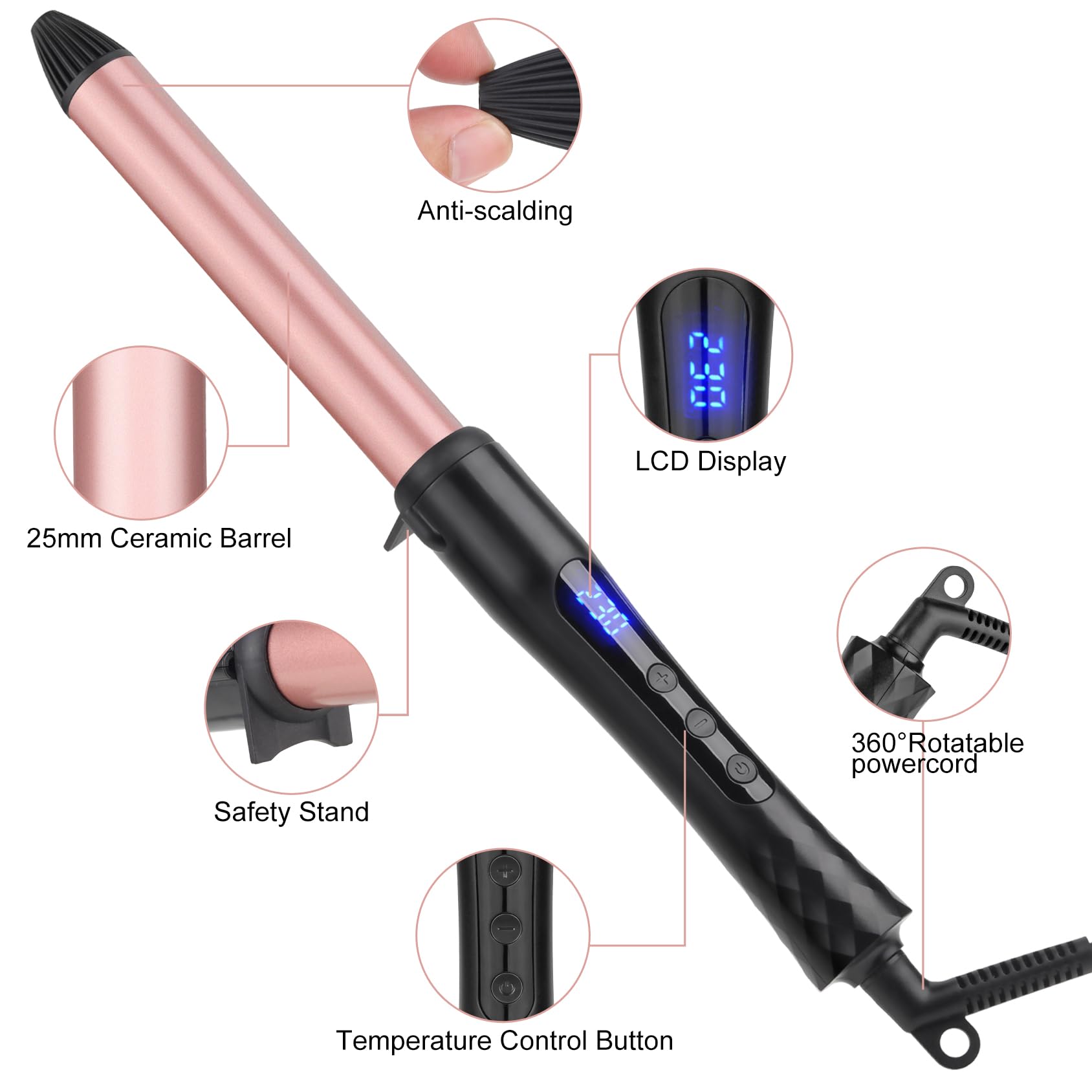 UNOBEY curling iron heat-protective glove keeps your hands safe.