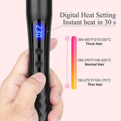UNOBEY curling iron LCD temperature display helps you dial the right heat.