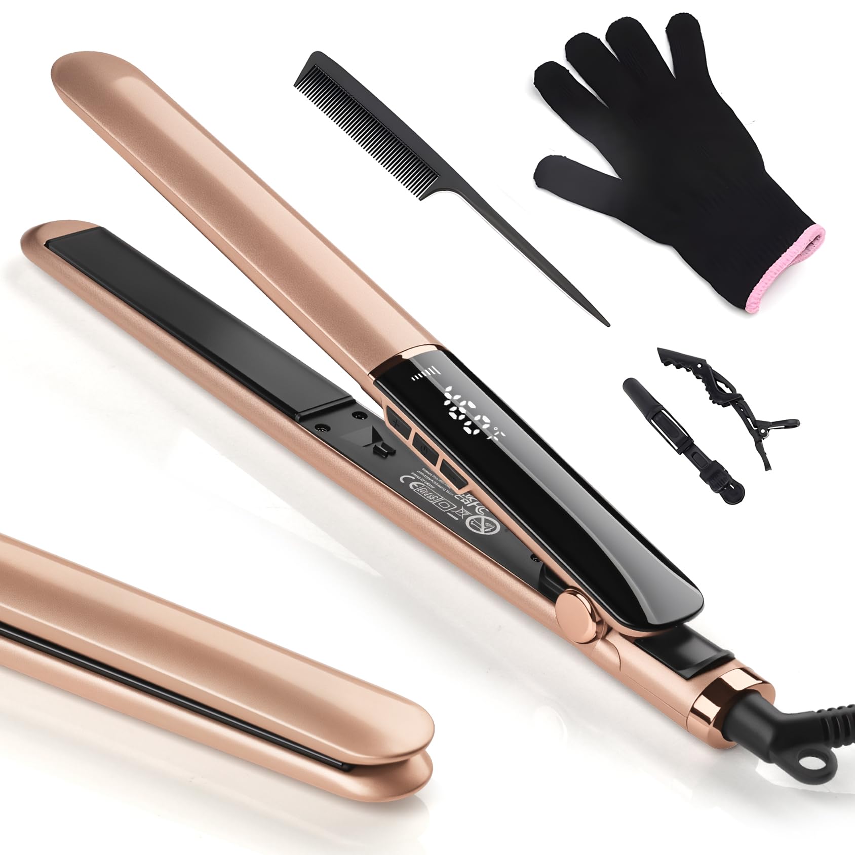 UNOBEY hair straightener with ceramic floating plates for snag-free styling and shine