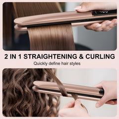 UNOBEY dual-voltage hair straightener ready for worldwide travel