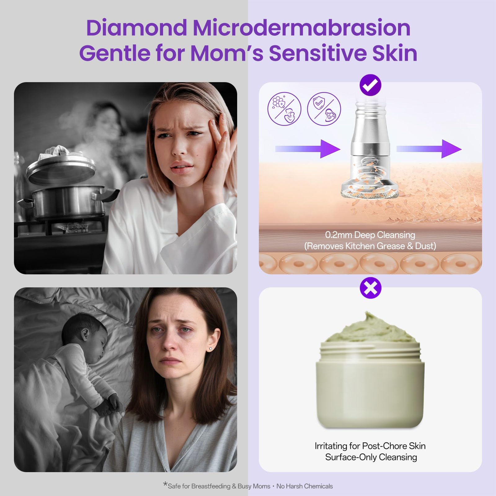 UNOISETION nine-pack of sterile diamond heads for varying facial zones