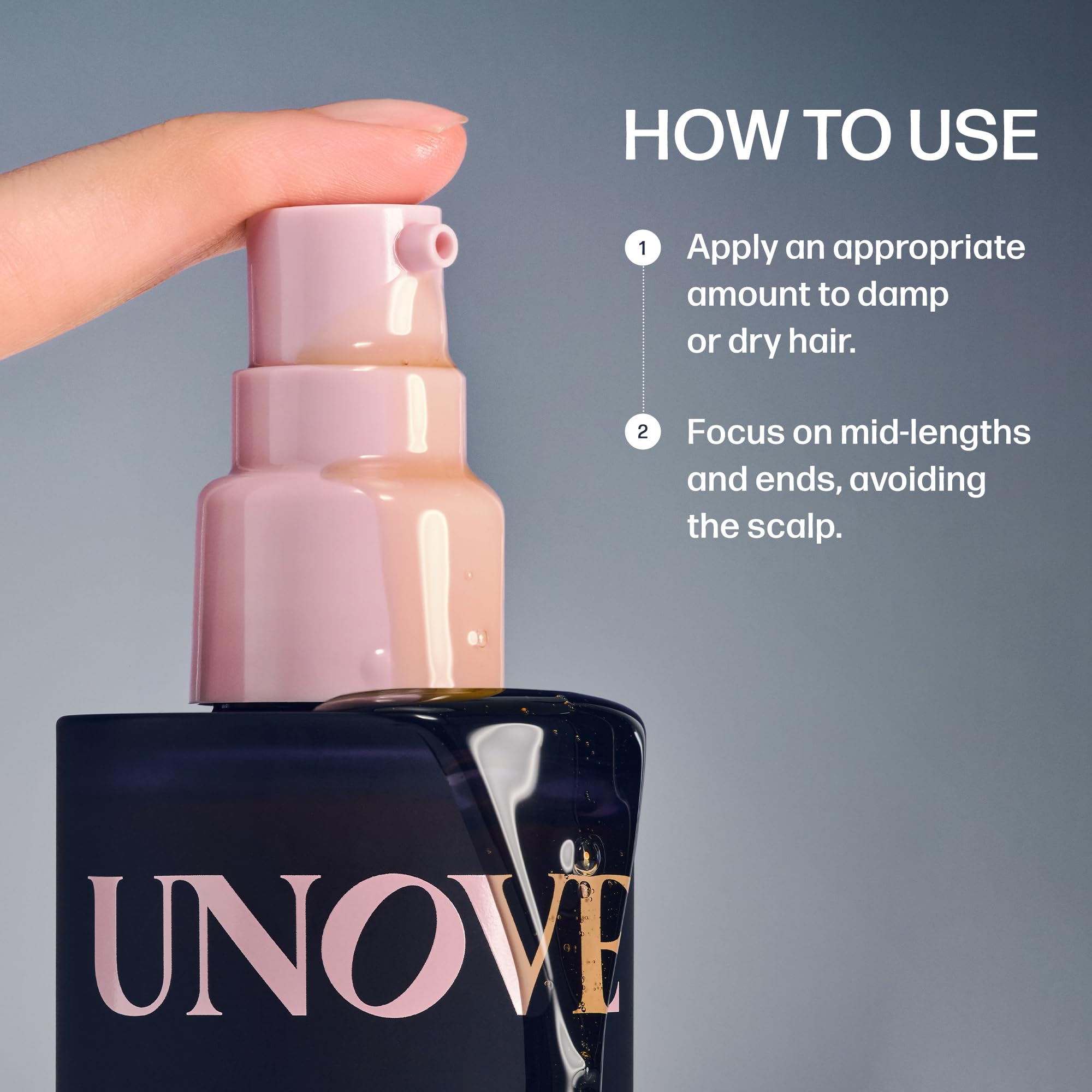 UNOVE Silk Oil Essence premium bottle with clean branding